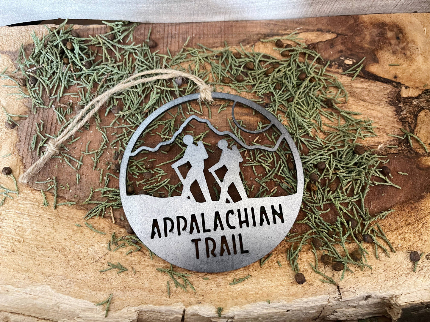 Appalachian Trail Ornament Raw Steel Metal Ornament