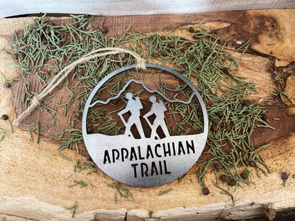 Appalachian Trail Ornament Raw Steel Metal Ornament
