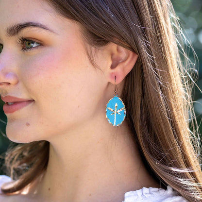 Patina Dragon Fly Dream Earrings