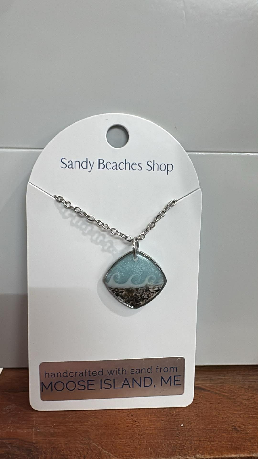 Custom Sand Necklaces Silver