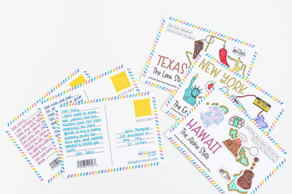 Color Your Own Maine State Postcard