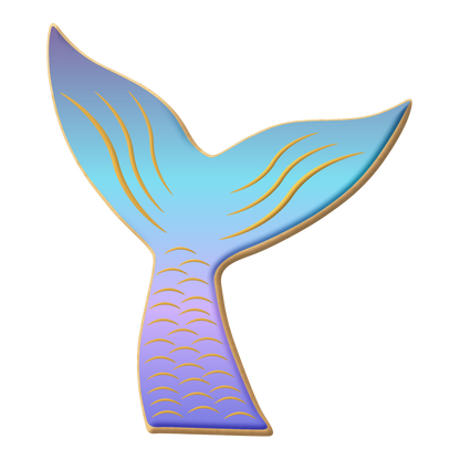 Whale Mermaid Tail Cookie Cutter 3.75"