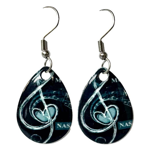 NASHVILLE Music City Note Treble G Clef Earrings Jewelry