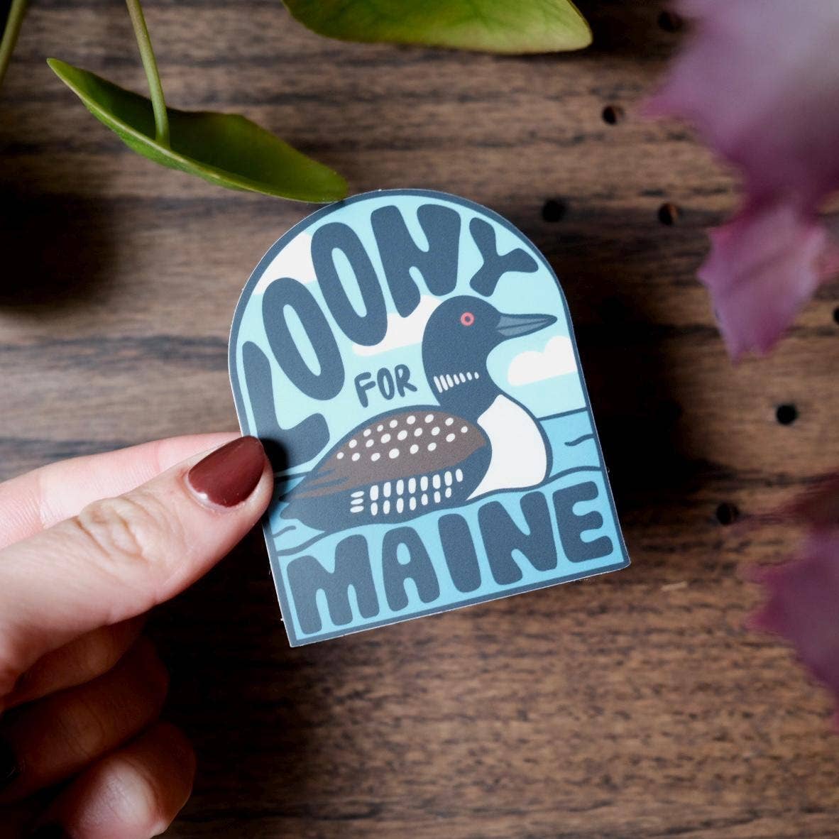 Loony For Maine — Waterproof, Heavy Duty Sticker