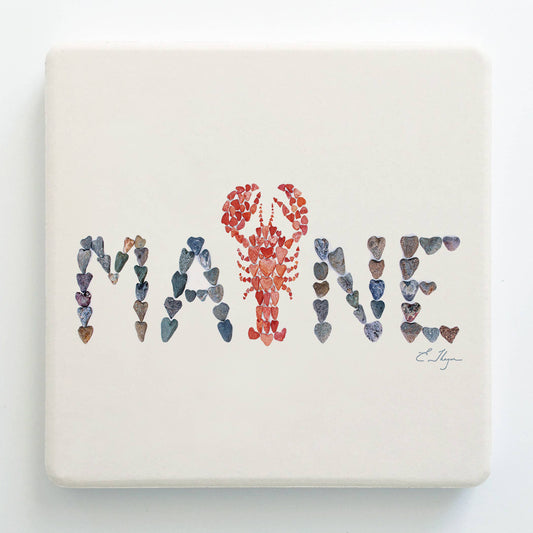 Maine red lobster coaster