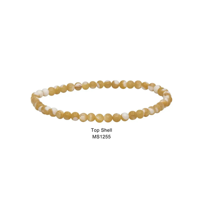 Mini Gemstone 4mm Beaded Stretch Bracelets