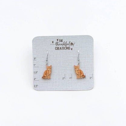Cat Earrings | Handmade Acrylic Feline Jewelry