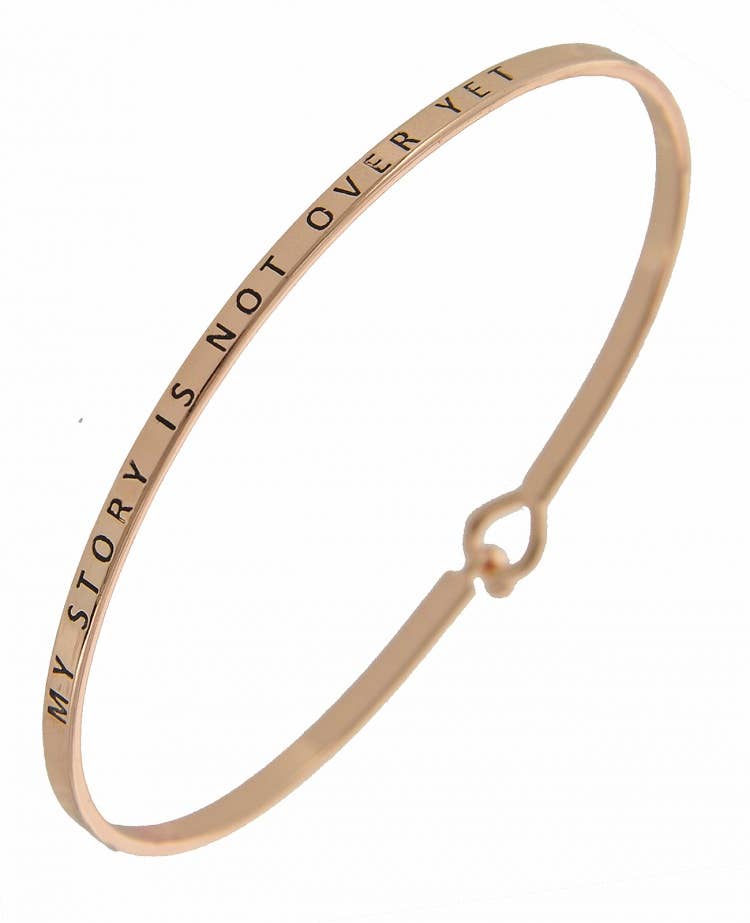 FR3178 MY STORY IS NOT OVER YET 3mm Message Bangle