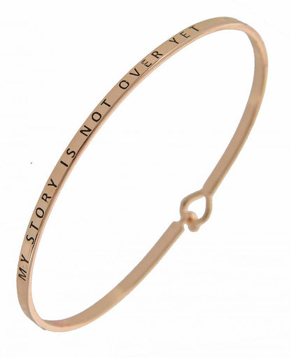 FR3178 MY STORY IS NOT OVER YET 3mm Message Bangle