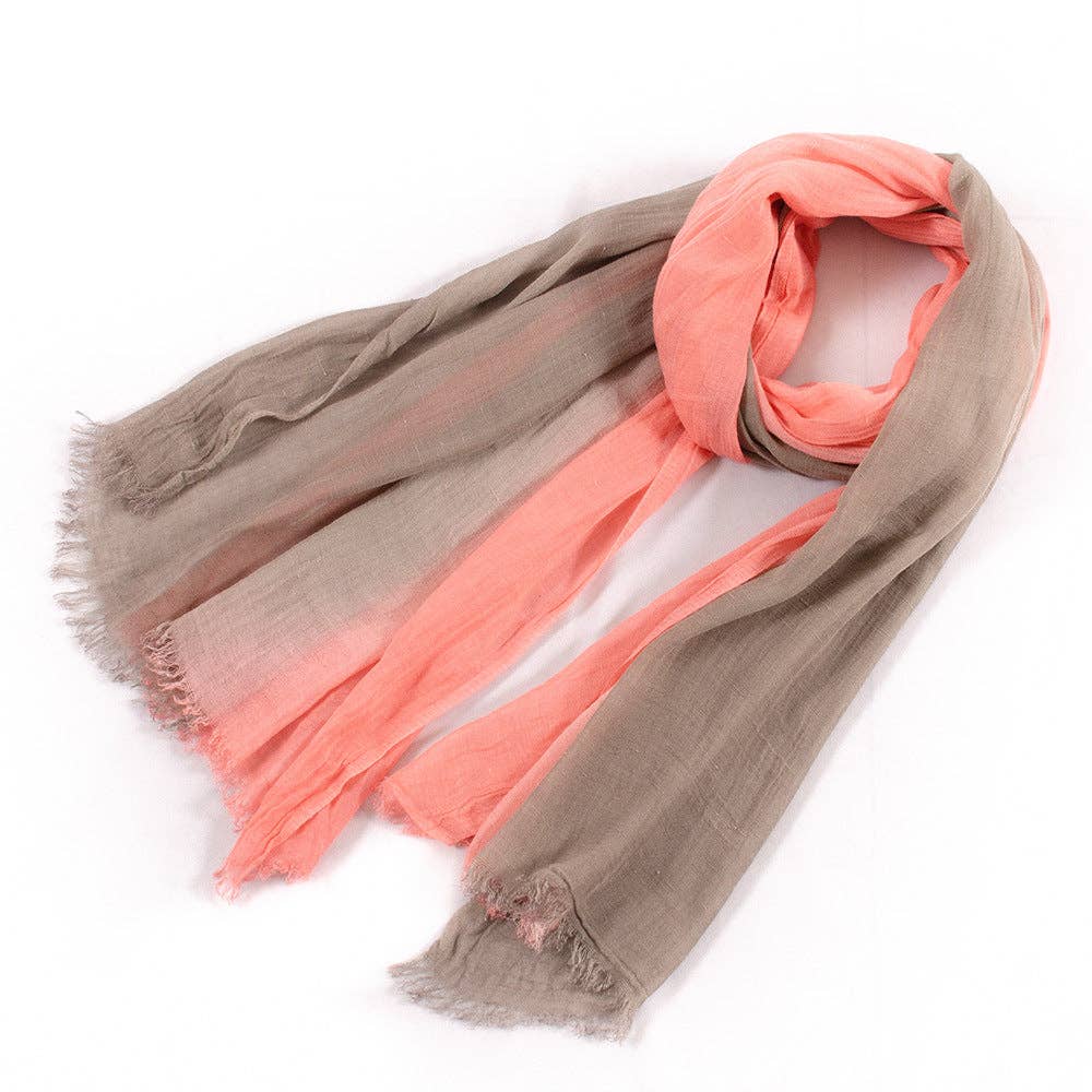 Scarvii - Elegant Contrast Style Cotton Long Scarf