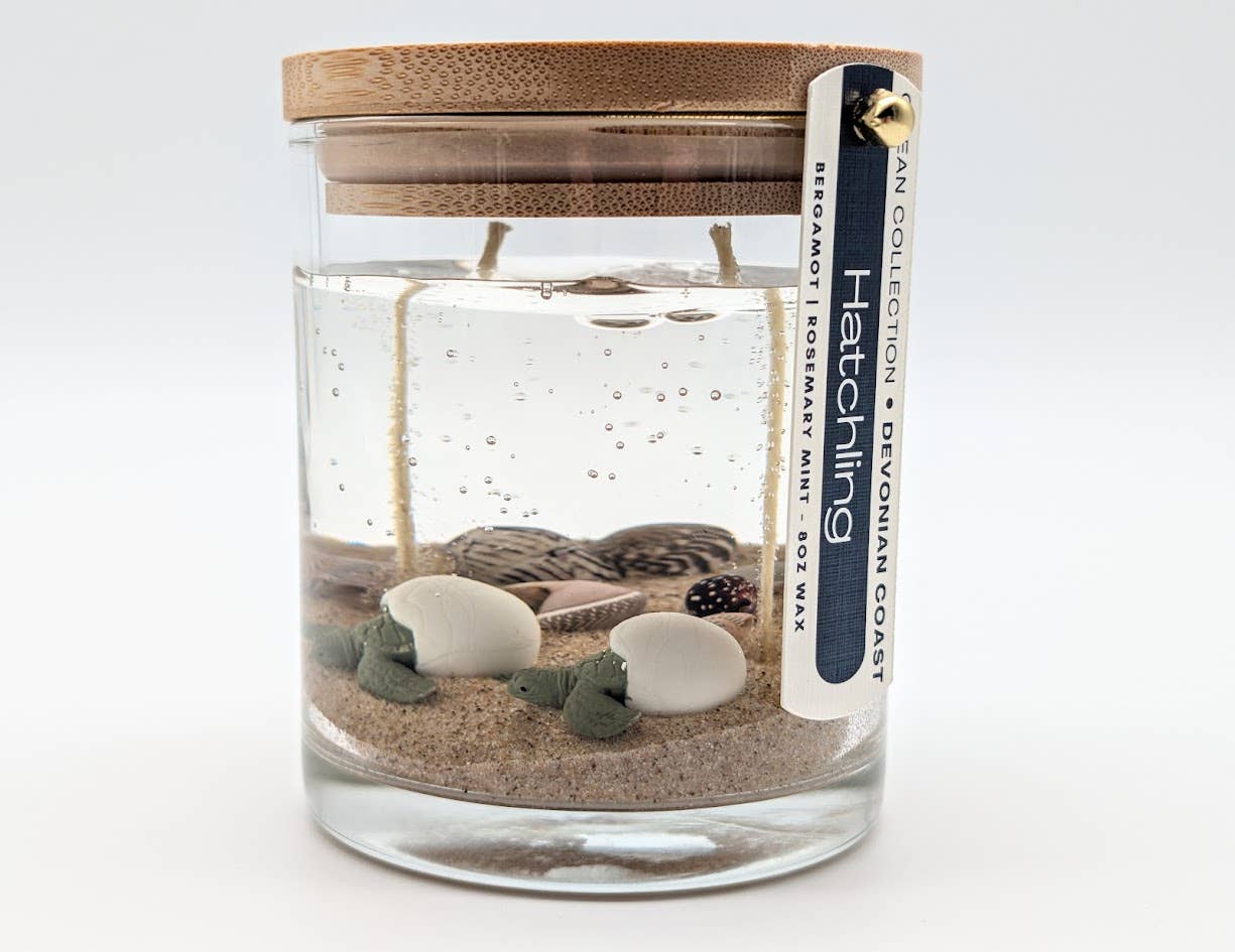 Sea Turtle Hatchling Ocean Gel Candle