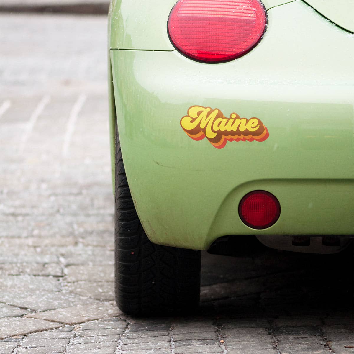 Maine Groovy 70s Colors Die Cut Vinyl Sticker