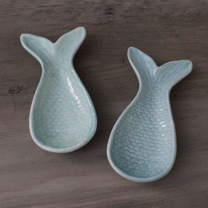 6.25" Ceramic Mermaid Tail Dish