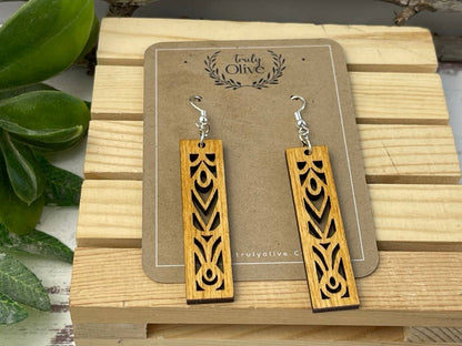 Rectangle Mandala Earrings