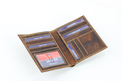 Hunter Leather Men's Hipster Wallet RFID 8020