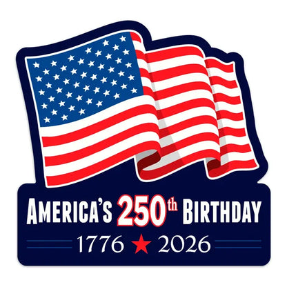 USA 1776 Flag 2026 Patriotic 250 Years Mini Sticker