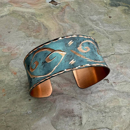 Patina Spiral of Spruce Cuff