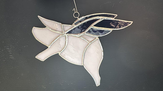 Cliff Flying Pig Stained Glass
