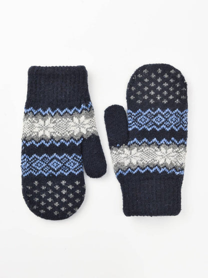 Gloving - Unisex Warm Snowflake Knit Mittens