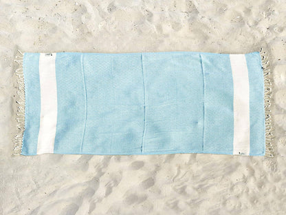 Aegean Concept Turkish Beach Towel, Quick-Dry, Baby Blue