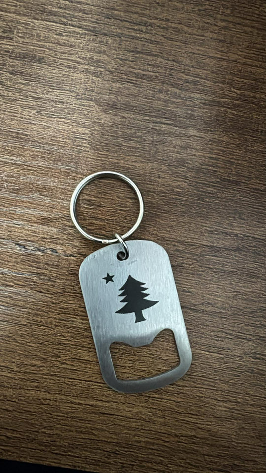 Maine Flag Keychain