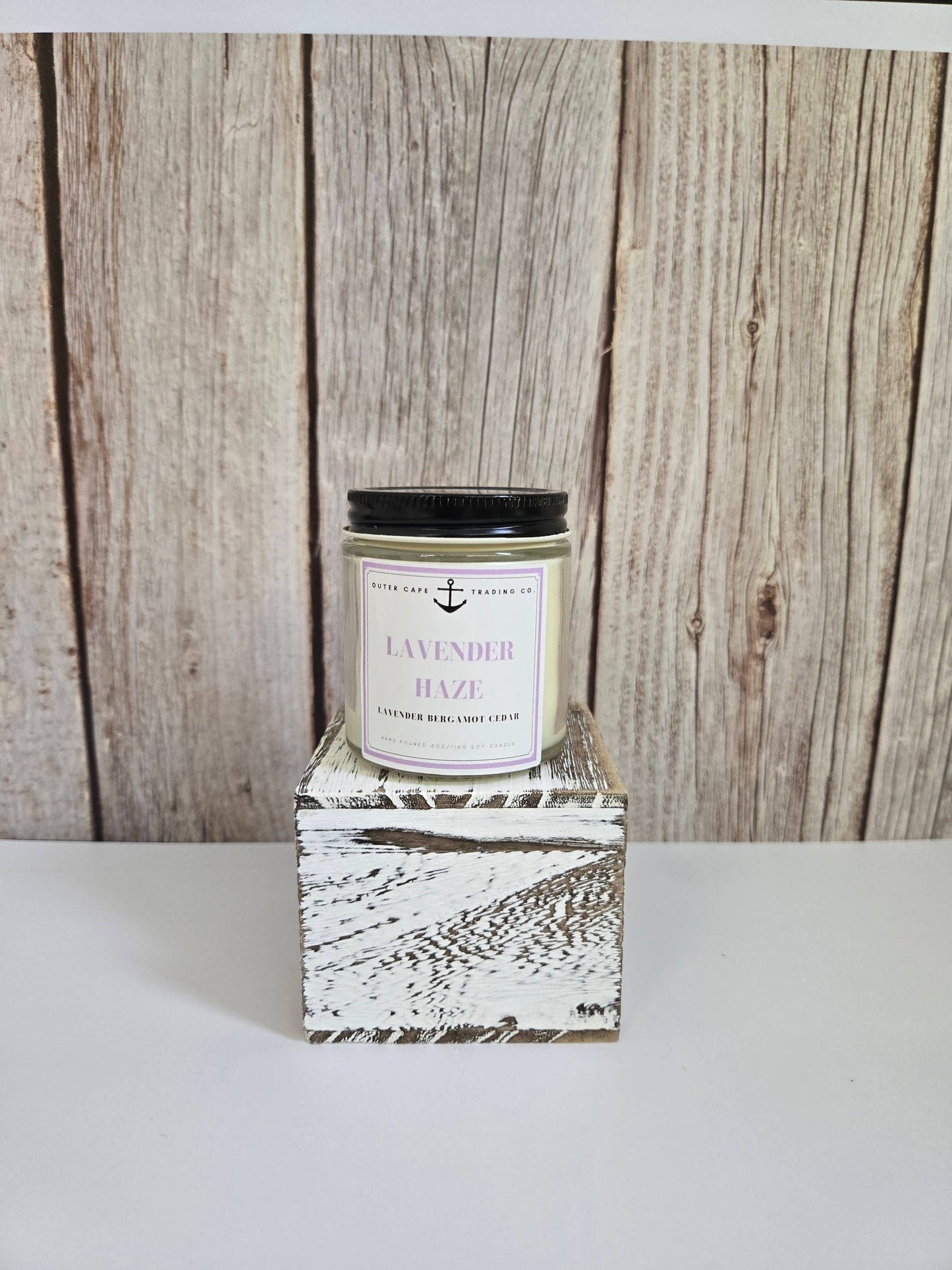 Lavender Haze Soy Wax Crackling Wooden Wick Candle