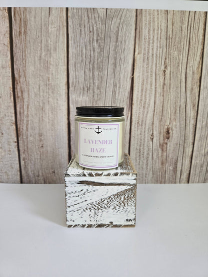 Lavender Haze Soy Wax Crackling Wooden Wick Candle