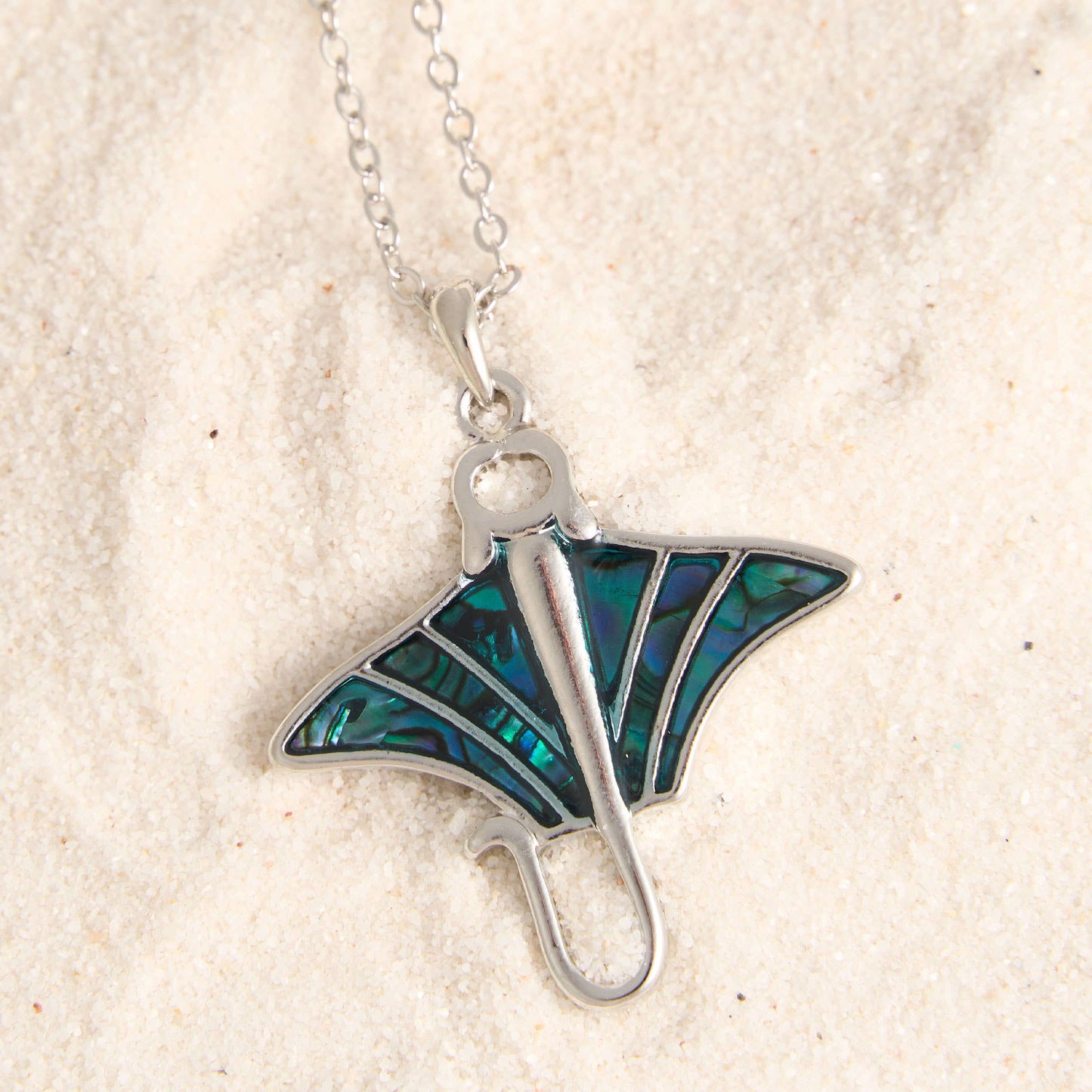Abalone Shell Pendant Necklace Beach Jewelry