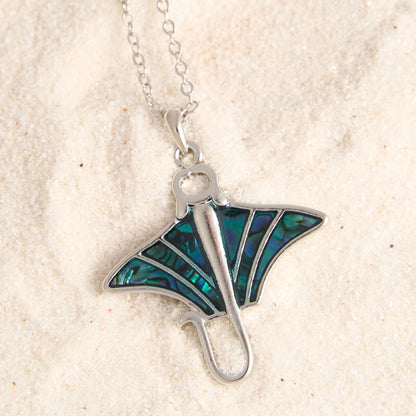 Abalone Shell Pendant Necklace Beach Jewelry