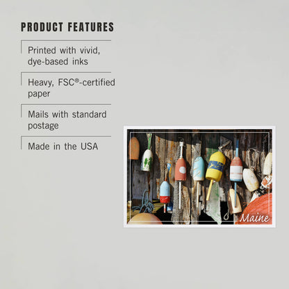 PREMIUM POSTCARDS Maine, Buoys