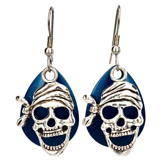 Med. Ocean Blue Pirate Earrings