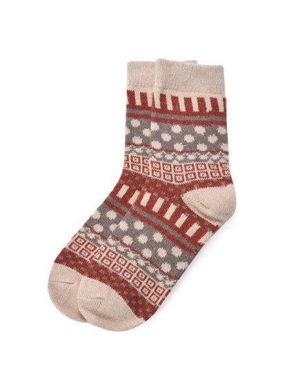 Rufia - 1 Pair of Bohemian Wool-Blend Socks