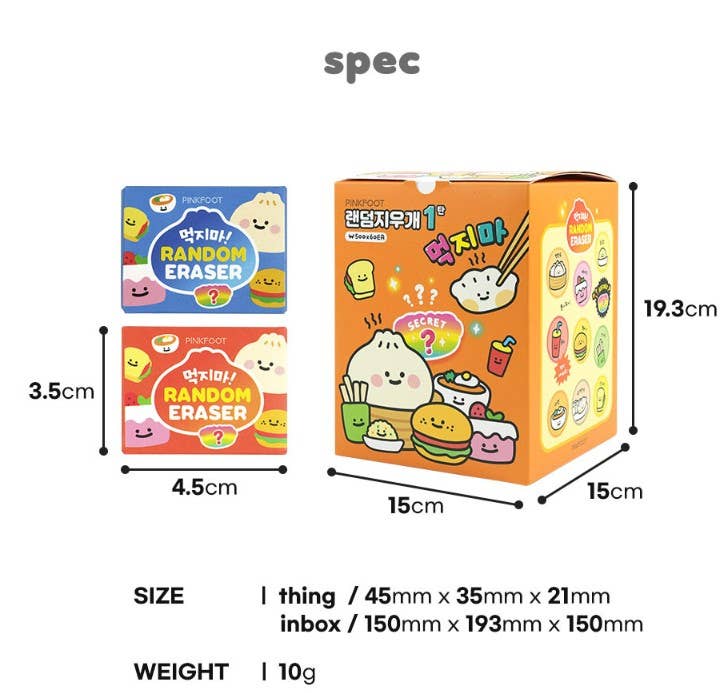 Miniature snackfood Mystery Eraser Box