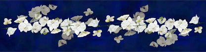 Blue Silk Scarf - Floral Silk Scarf - Tropical Sheer Scarf