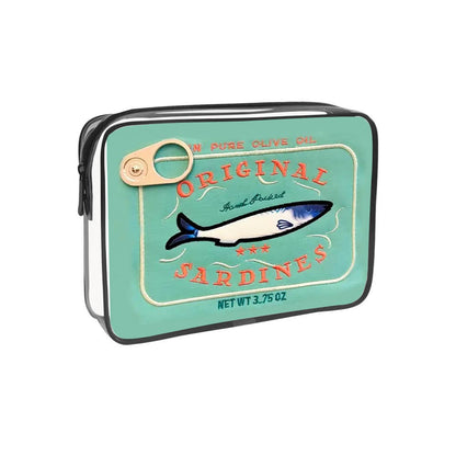 Sardine Can Print PVC Cosmetic Bag Clear Makeup bag