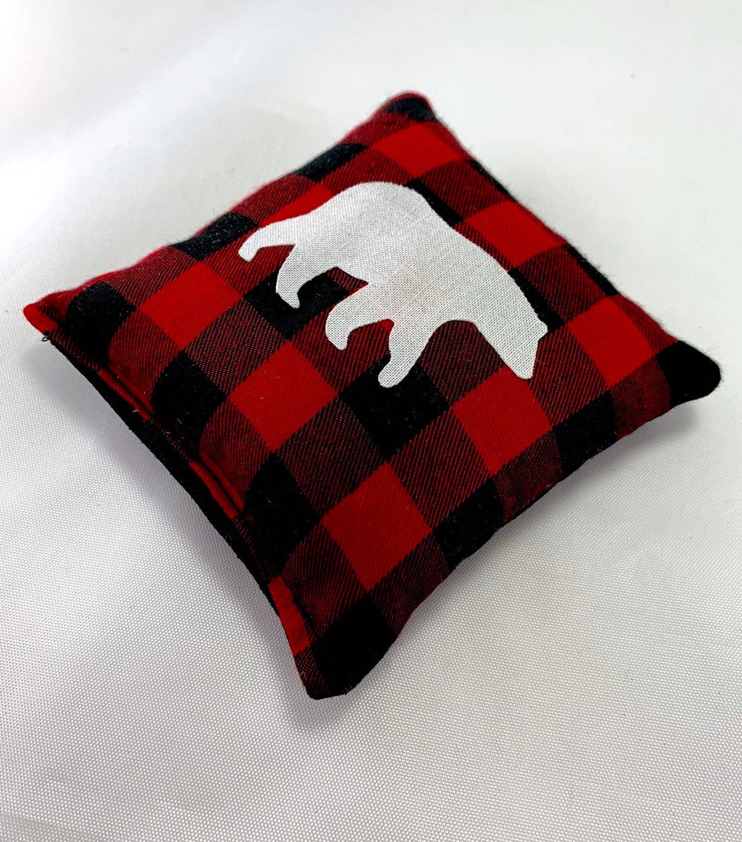 Balsam Fir Sachet - Red Black Check with White Applique