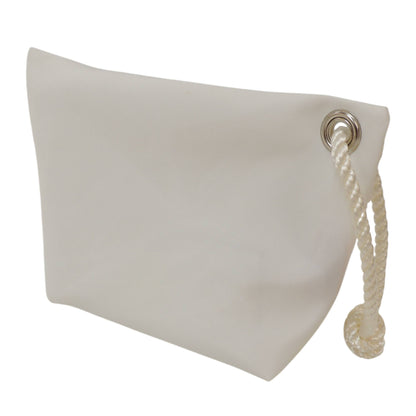 White Sailcloth wristlet