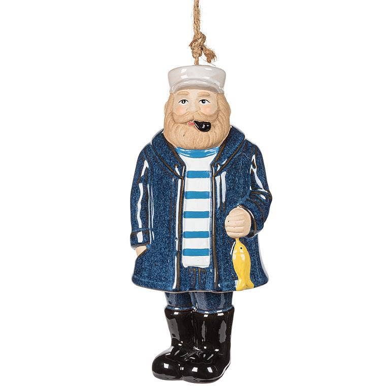 Fisherman Wind Chime-Blue-10"H