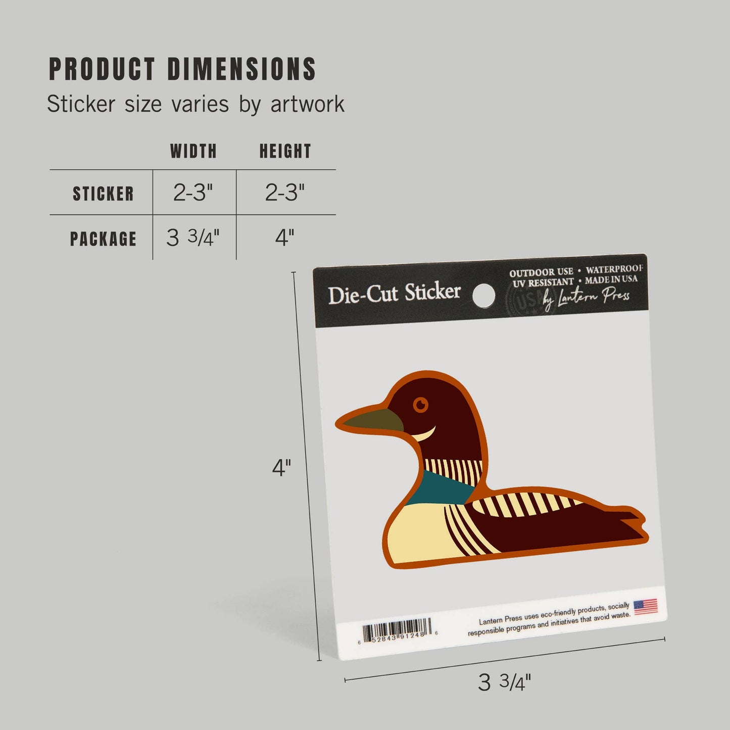 STICKERS Common Loon, Geometric
