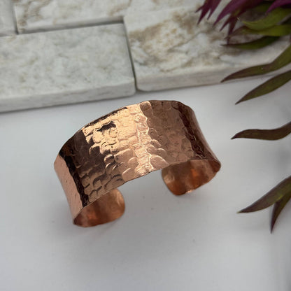 Handcrafted Copper Hammered Glow Pure Copper Cuff