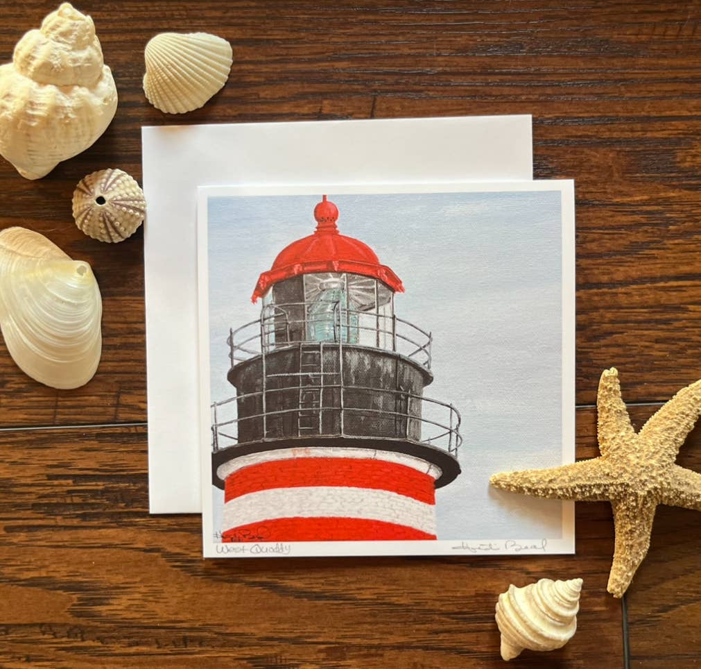 West Quoddy Lighthouse blank greeting card Maine