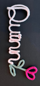 Cord Knitted Wire Name Sign
