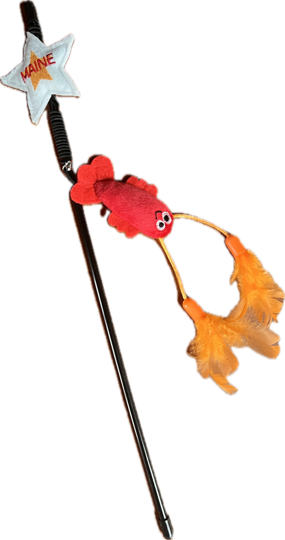 Maine Lobster Cat Wand toy