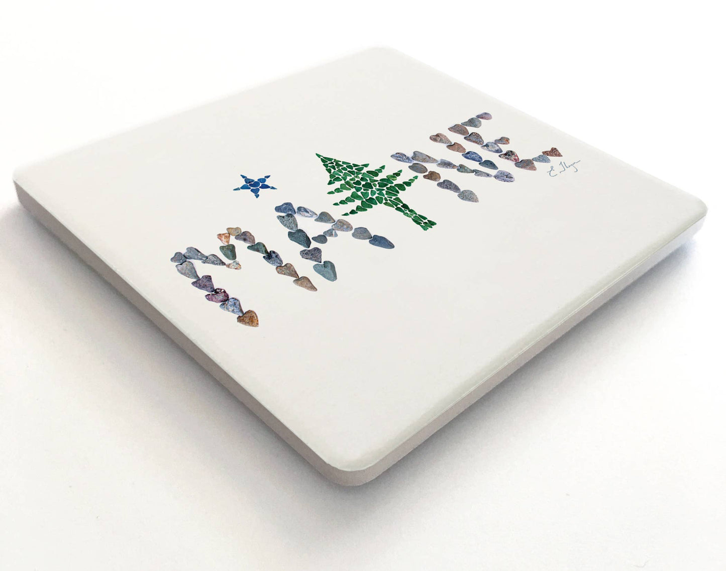 Maine 1901 flag design  coaster