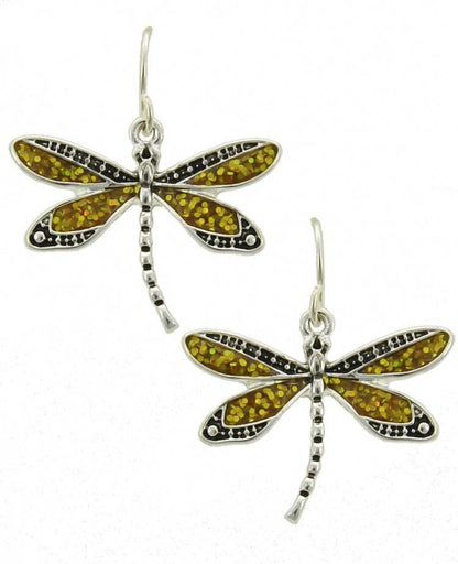 Glitter Dragonfly Earrings