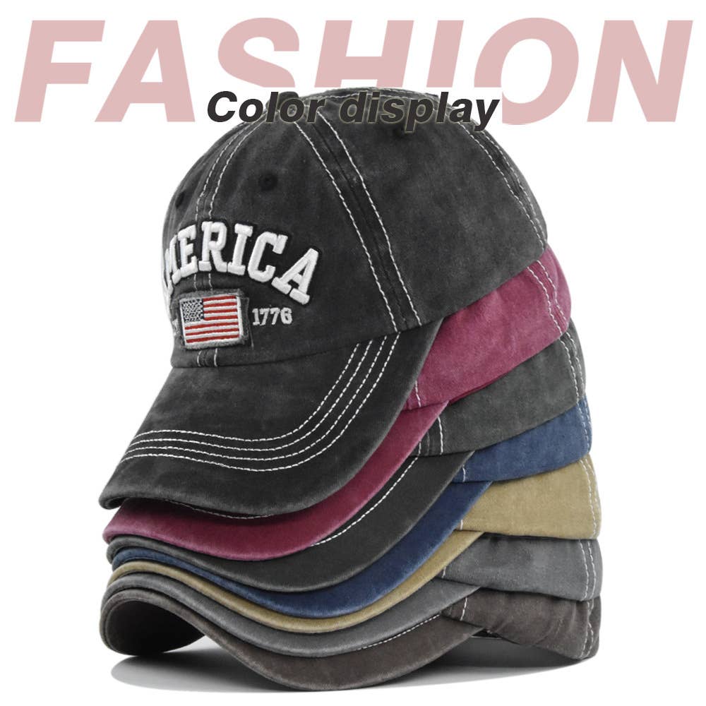 American Flag Embroidery Baseball Cap