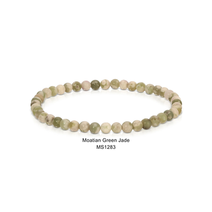 Mini Gemstone 4mm Beaded Stretch Bracelets