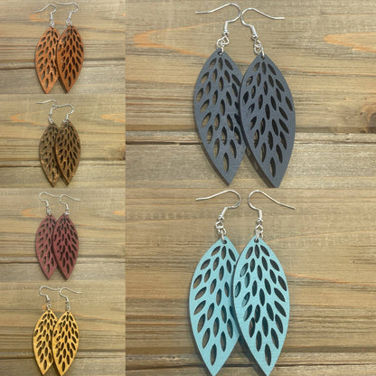 Discover the Luxury of Wooden Feather Lightweight Earrings