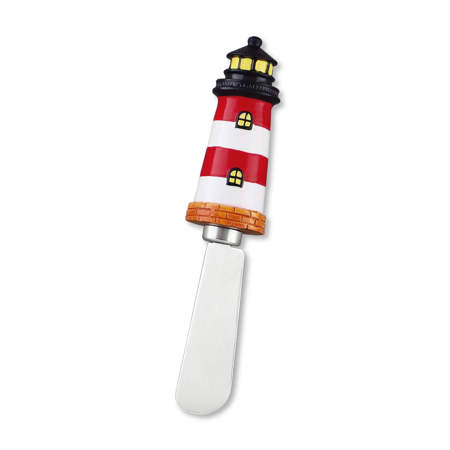 Red Lighthouse Polyresin Cheese Spreader