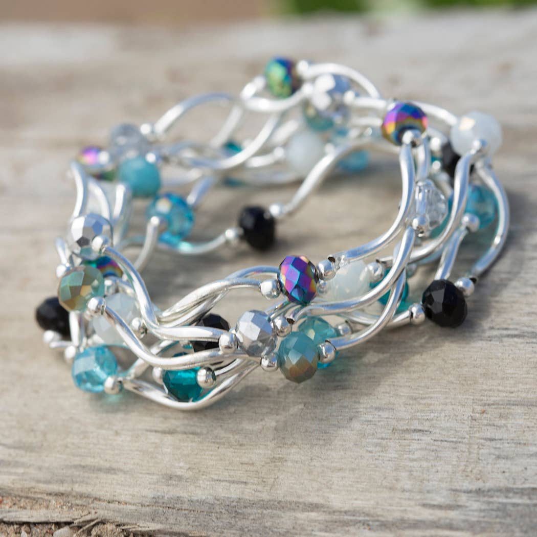 Classic Crystal Beaded Stretch Bracelets